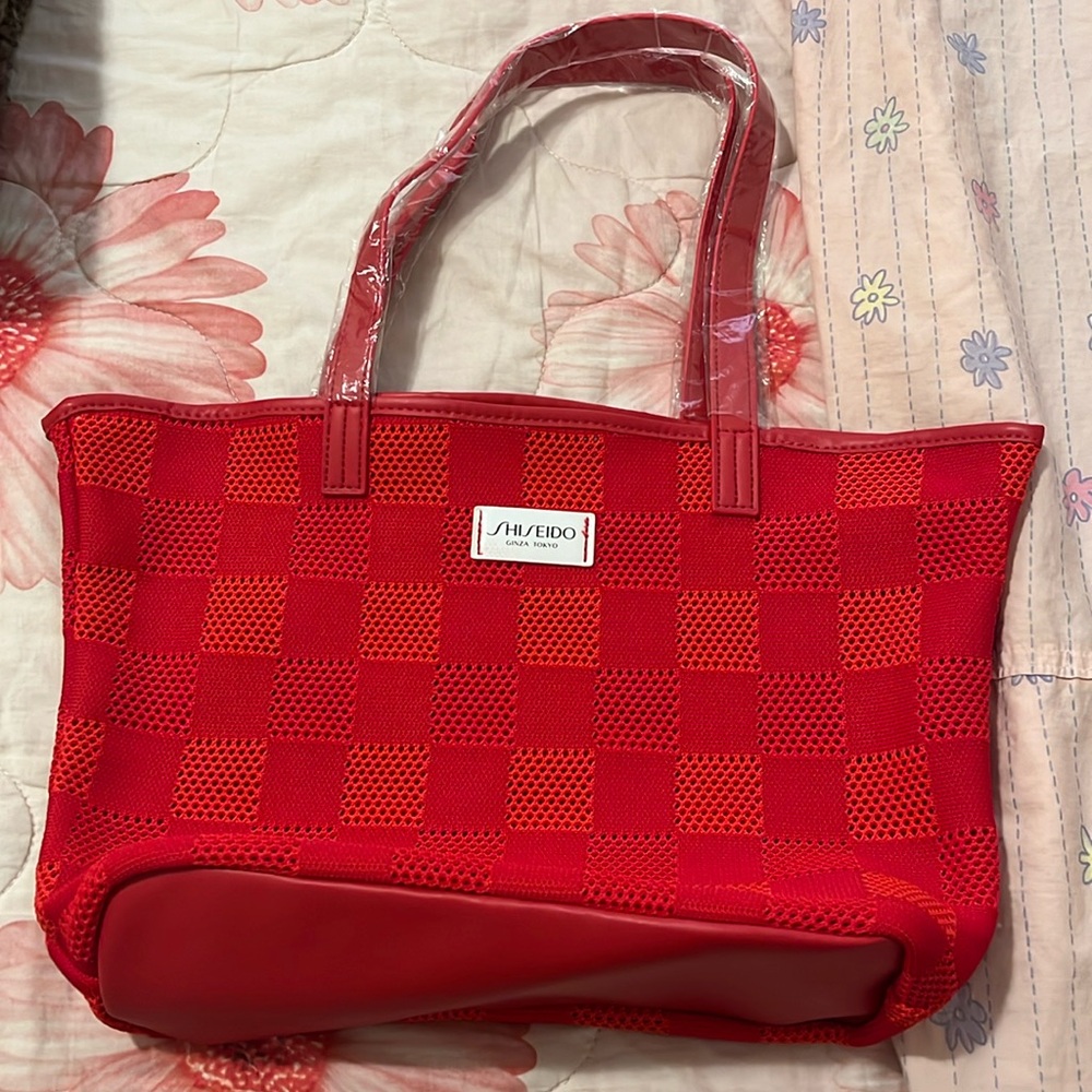 Shiseido Ginza Tokyo Red Mesh Tote